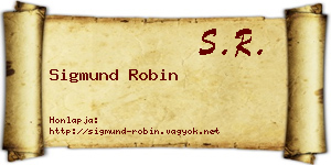 Sigmund Robin névjegykártya